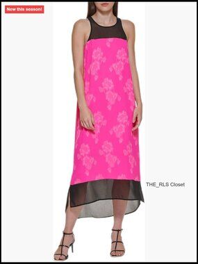 Chiffon High Neck Sleeveless A-Line Dress